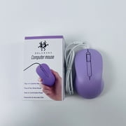 SOLAKAKA Computer mouse,Wired Mouse - USB Computer Mouse, Attached USB Cord for Laptops, Notebooks - Purple