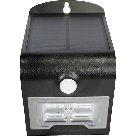 SOLAR BASICS SB-407 Security Solar Wall Stair & Step Light, 1-Pack, Black
