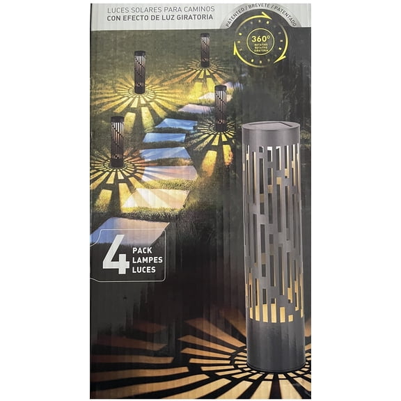 SOLAR PATHWAY LIGHTS WITH ROTATING LIGHT EFFECTS