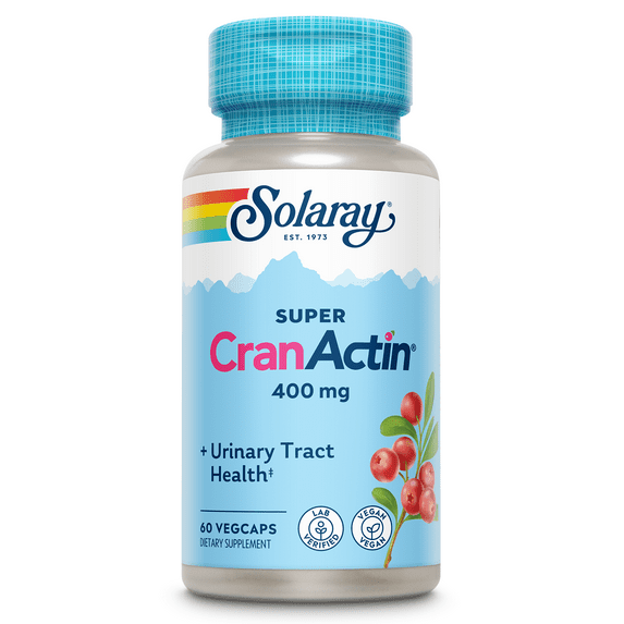 Solaray Super CranActin Cranberry Extract 400mg | Healthy Urinary Tract Support | With Added Vitamins | 60 VegCaps