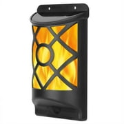 SOLAREK Outdoor Flame Solar Lights Waterproof 96 LEDs Wall Mount Lamps Flickering Blaze Auto on/off Sensor Landscape Decorative Lamp for Patio Yard