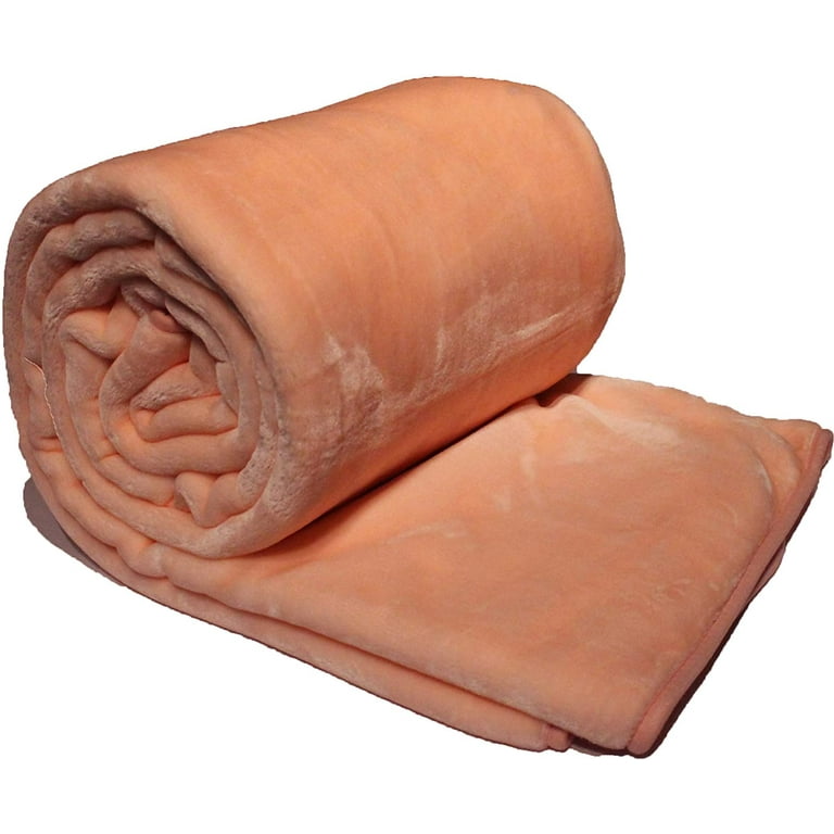 SOLARON Solid Pink Twin Blanket Korean Authentic Heavyweight Blankets