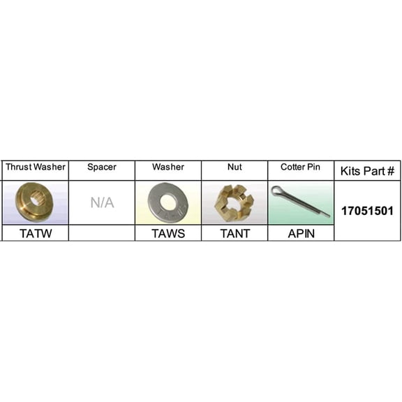 Solas 17051501 TA-PKT Propeller Kit for /Tohatsu 9.9-20 HP