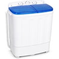 thumbnail image 1 of SOLAURA 16 LBS Portable Washing Machine, Mini Washer and Dryer Combo, Semi-Automatic Twin Tub Washer with Drain Pump for Dorms, Apartments, RVs (Blue), 1 of 9