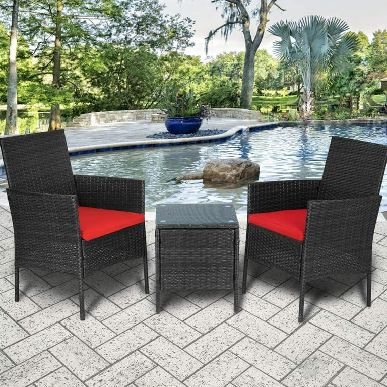 Red outdoor bistro discount sets