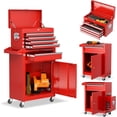 thumbnail image 1 of SOLAURA 5-Drawer Rolling Tool Chest Cabinet Metal Tool Storage Box Lockable with Wheels, Red, 1 of 8