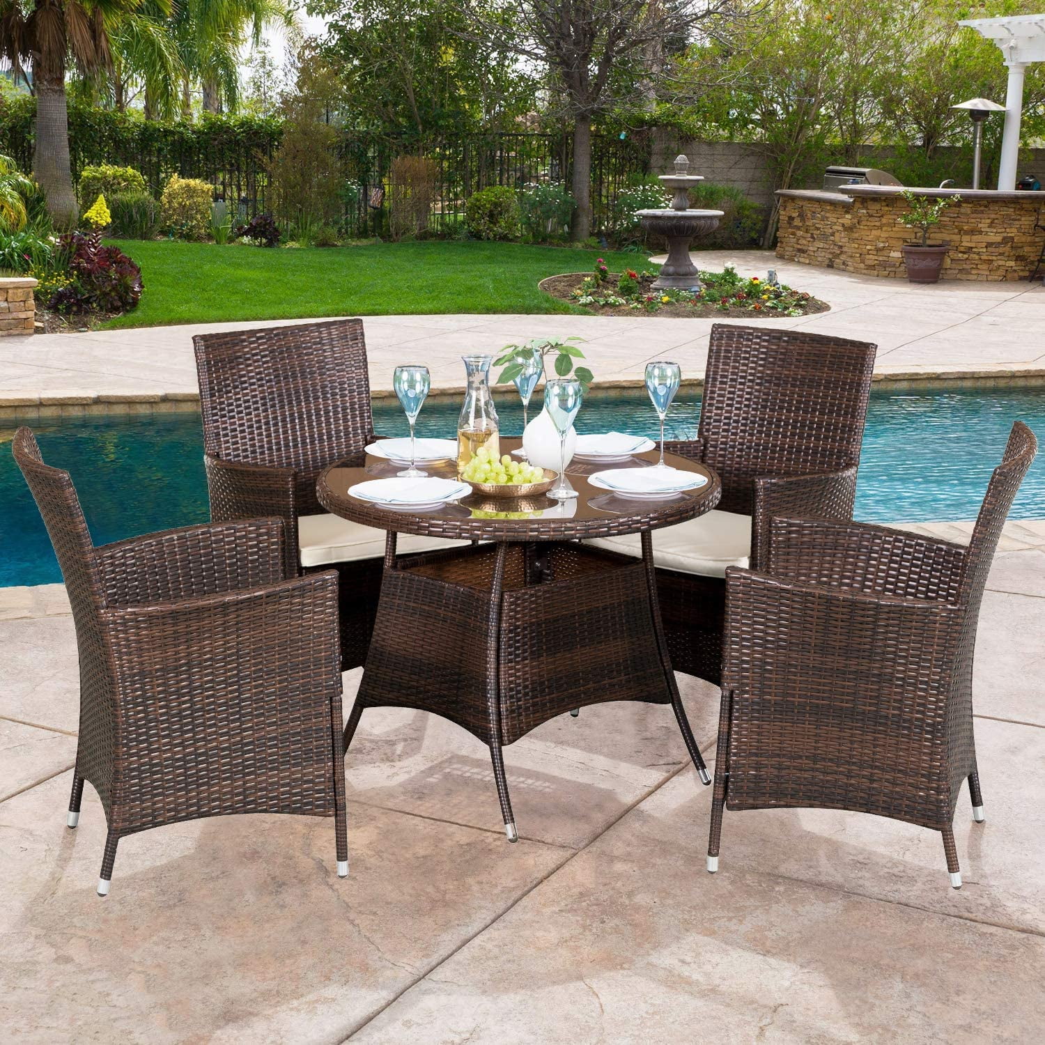 Round wicker outdoor furniture outlet