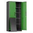 thumbnail image 1 of SOLAURA 71" Metal Garage Storage Cabinet with Locking Doors and Adjustable Shelves for Home, Office(Black Green), 1 of 7