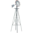 thumbnail image 1 of SOLAURA 8FT Windmill Ornamental Metal Weather Vane for Home, Garden, Yard - Gray, 1 of 7