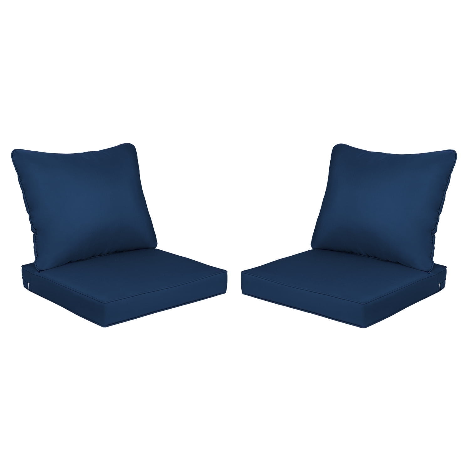 SOLAURA 2 Packs Outdoor Deep Seat Chair Cushion Set, 24" x 24" Patio