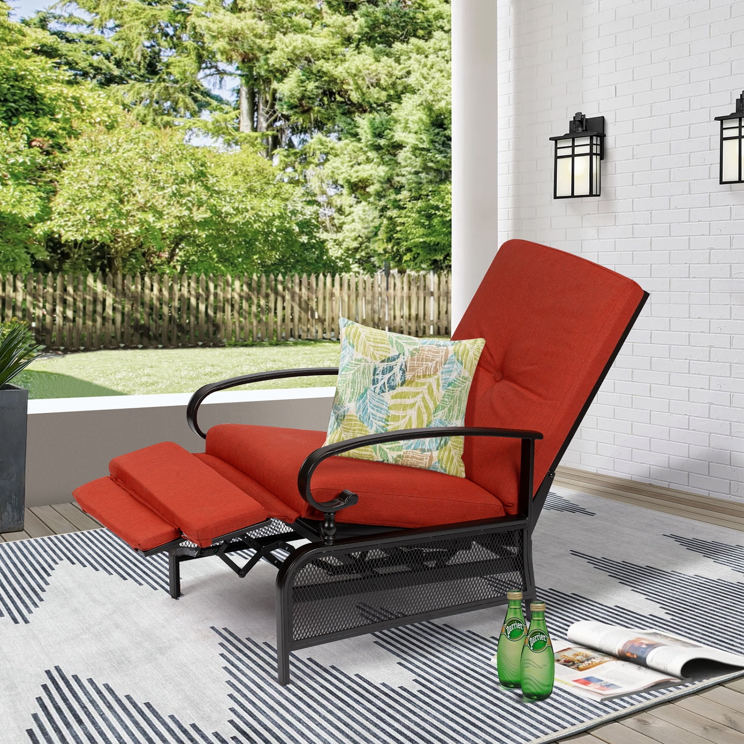 Black metal 2025 outdoor lounge chairs