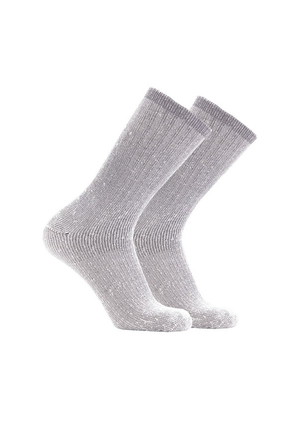 Womens Merino Wool Hiking Socks Outdoor Full Cushion Warm Trail Crew Socks 2 Pairs (MD DK. Grey170)