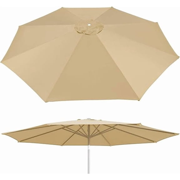 SOLAXO 10' Umbrella Canopy Top Cover Patio Replacement Top Cover 8 Ribs Outdoor Sunshade