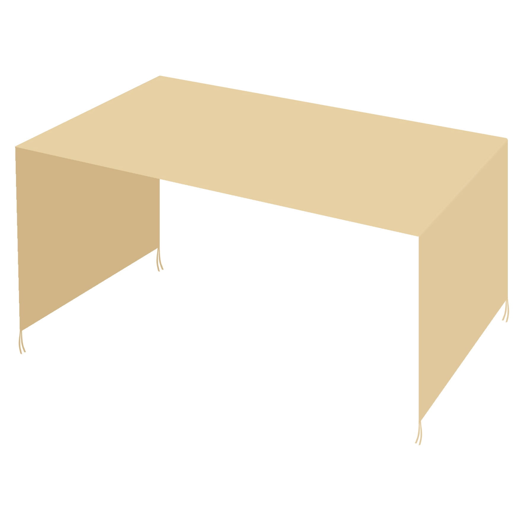 SOLAXO 17x 6.7 Ft Pergola Canopy Replacement Top Cover Pergola Replacement Canopy Universal for Pergola Structure, Frame NOT included (Beige)