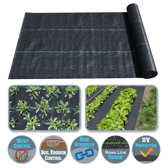 SOLAXO 3x250 Ft Garden Weed Barrier Landscape Fabric Durable Heavy-Duty Weed Block Gardening Mat