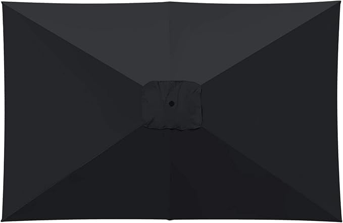 SOLAXO 6-Rib 10'x6.5' Solar Patio Umbrella Replacement Canopy cover for Outdoor