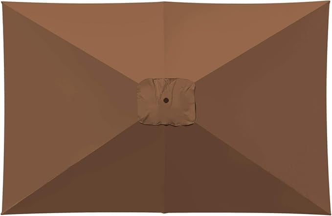 SOLAXO 6-Rib 10'x6.5' Solar Patio Umbrella Replacement Canopy cover for Outdoor