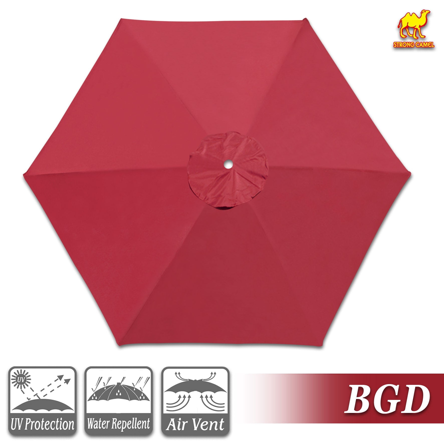 SOLAXO 8.2ft 6 Ribs Umbrella Canopy Cover Only Patio Umbrella Replacement Top