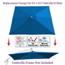 SOLAXO Replacement Umbrella Canopy for 8.2ft x 8.2 ft 8 ribs