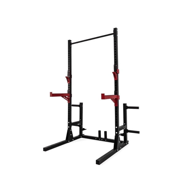 SOLE Fitness SW121 Heavy Duty Steel Adjustable Squat Rack, Bench Press Rack, Weight Lifting Barbell Rack Home Exercise Fitness Workout Equipment