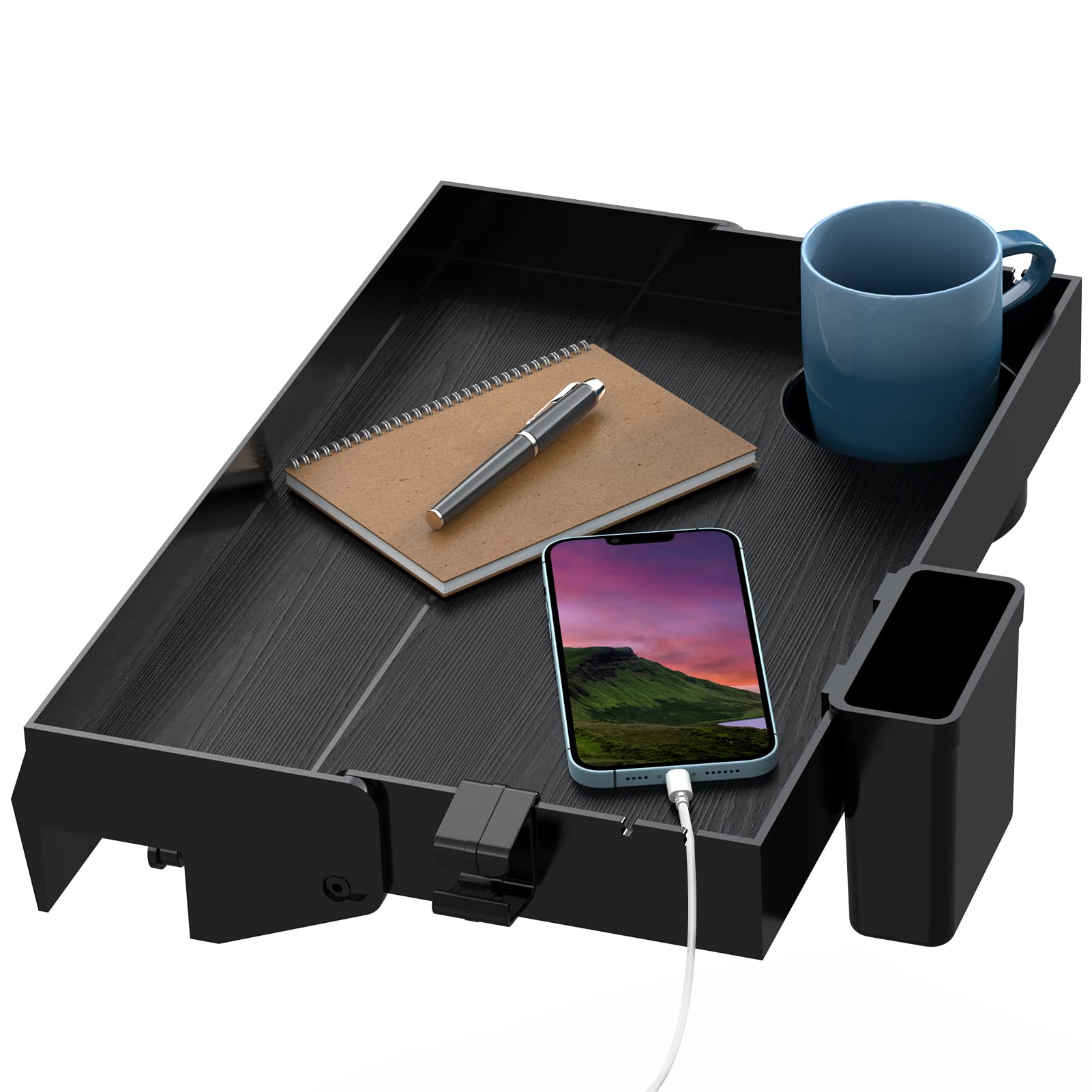 SOLEJAZZ Bedside Shelf for Bed, Foldable Bunk Bed Shelf Clip On