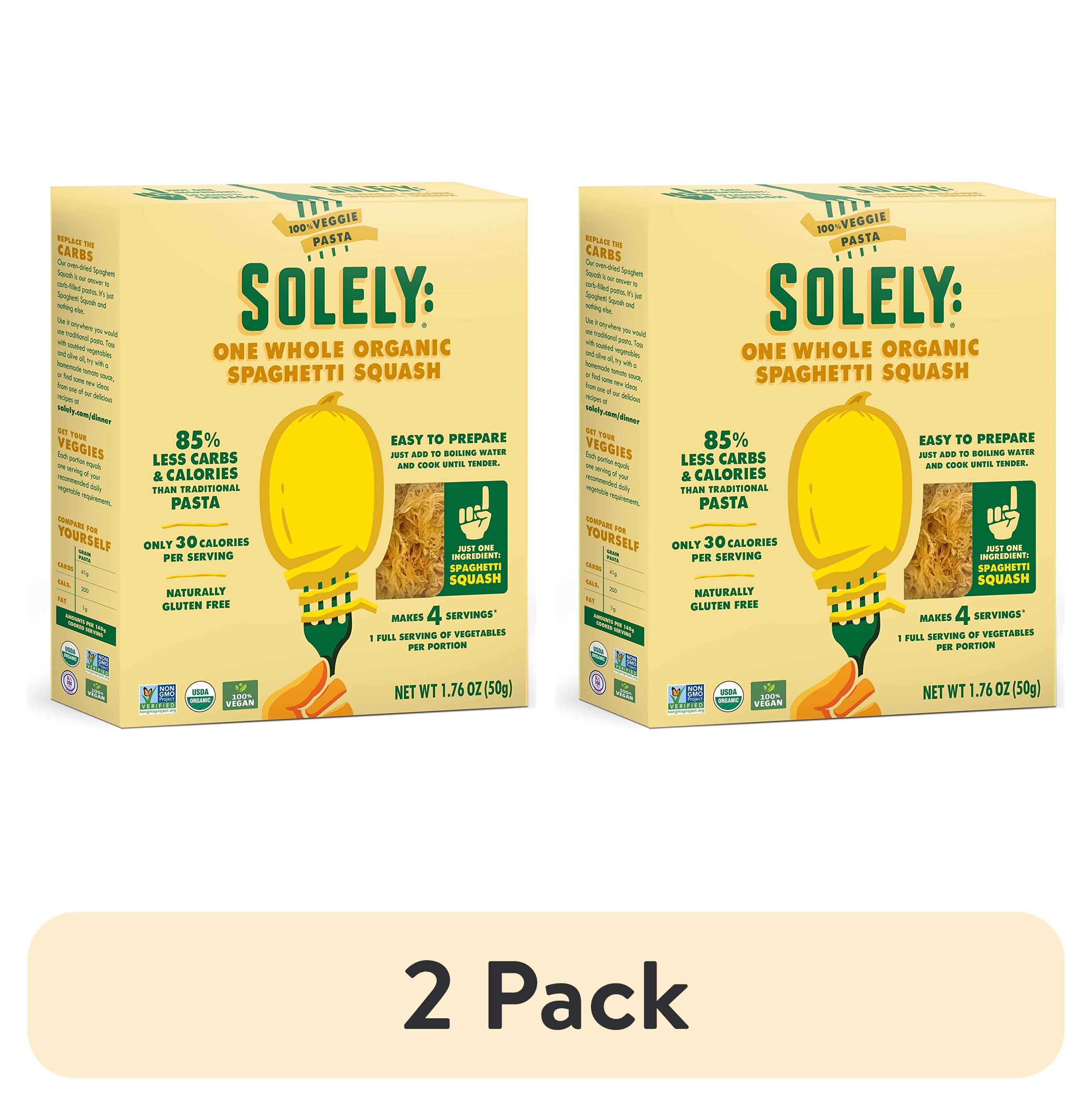 (2 pack) SOLELY Organic Dried Spaghetti Squash, 1.76 oz, Pack of 6