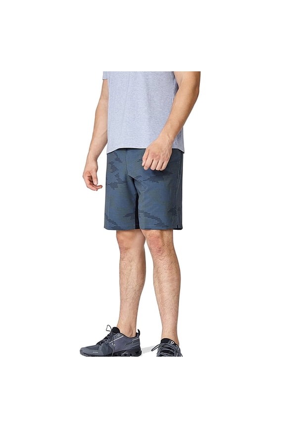 Mens CyberCamo Athletic Workout Shorts, Green, Large