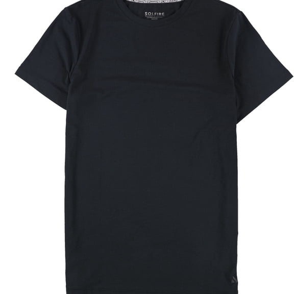 SOLFIRE Mens Standard Basic T-Shirt, Black, X-Small