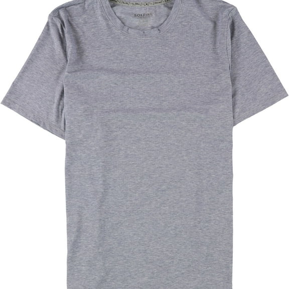 SOLFIRE Mens Standard Basic T-Shirt, Grey, Small