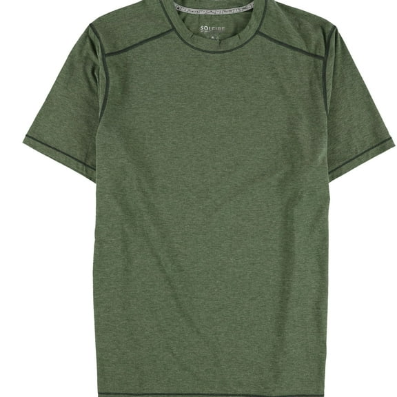 SOLFIRE Mens Tech Tee Basic T-Shirt, Green, Large