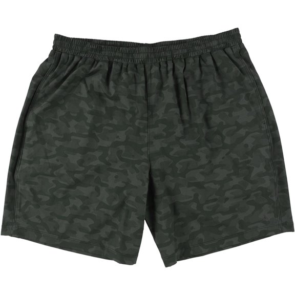 SOLFIRE Mens Woven Athletic Workout Shorts, Black, Medium