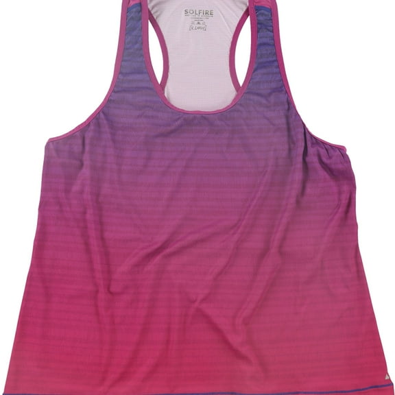 SOLFIRE Womens Stretch Your Limits Racerback Tank Top, Pink, X-Large