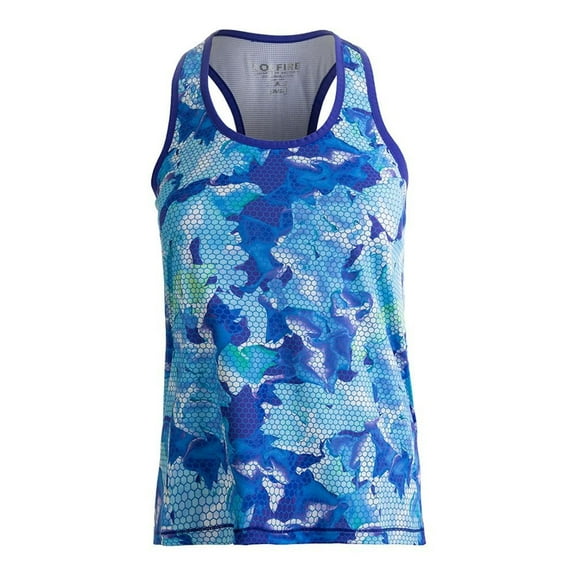SOLFIRE Womens Stretch Your Limits Tank Top, Blue, Small