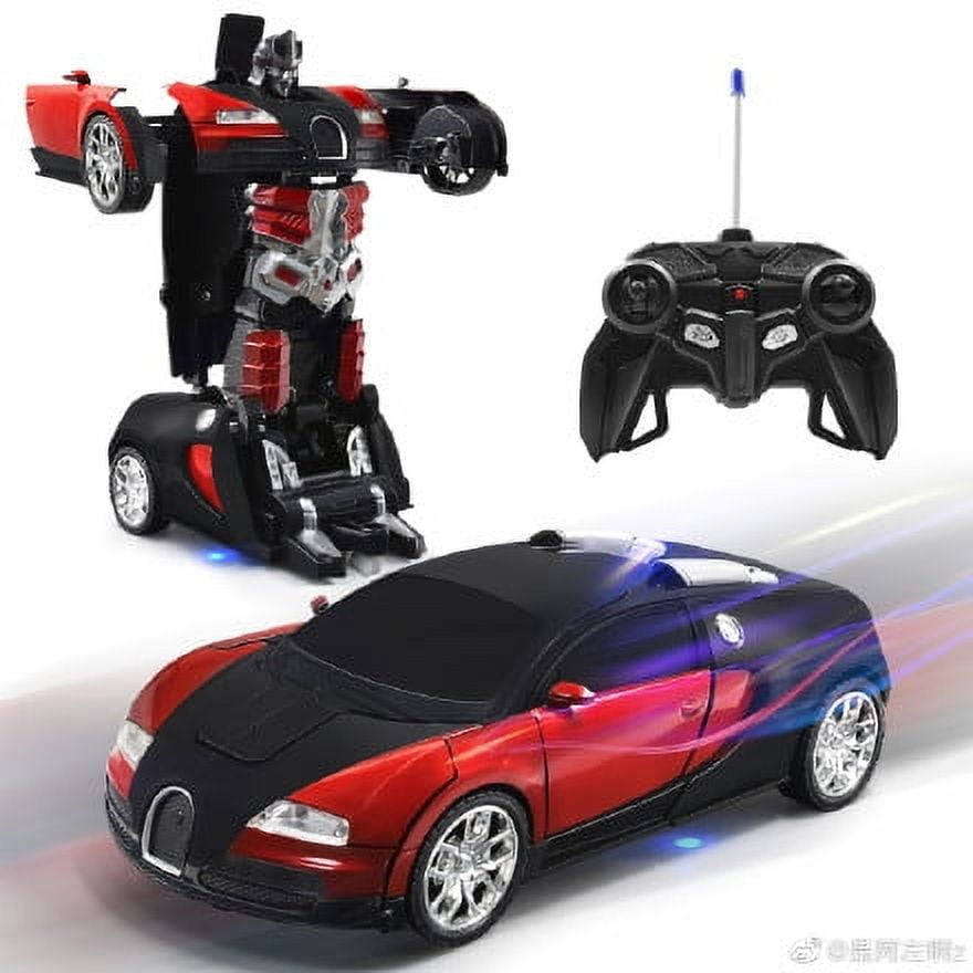 SOLICE RC Car Robot Transform Model Toy,1:18 Red Remote Control ...