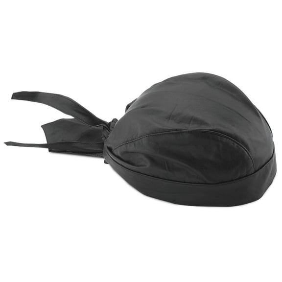SOLID LEATHER Biker SKULL CAP Motorcycle Bandana Head Wrap Du Doo Do Rag