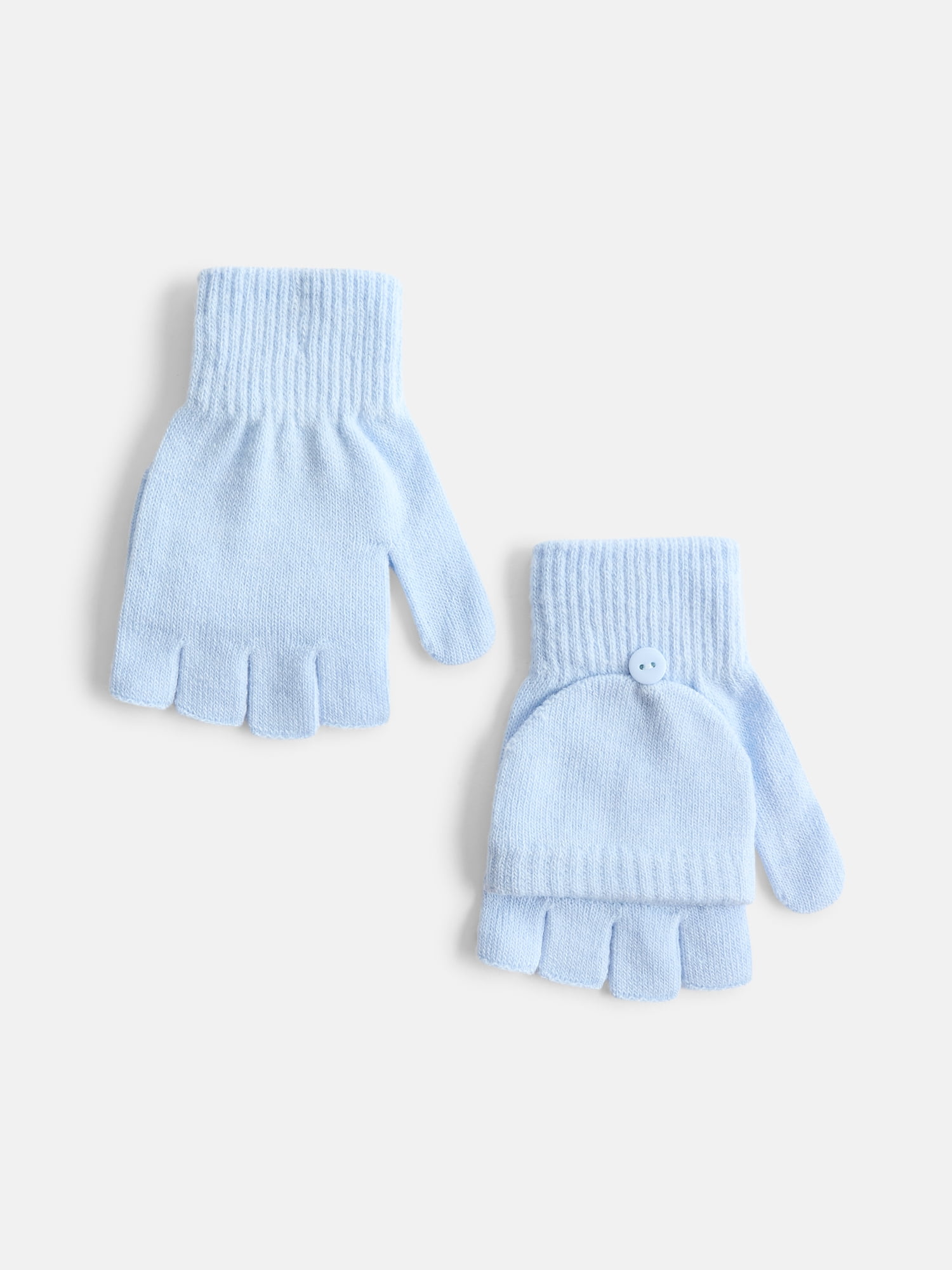No Boundaries Women's Ribbed Knit Pop Top Mittens
