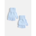 thumbnail image 1 of No Boundaries Women's Ribbed Knit Pop Top Mittens, 1 of 4