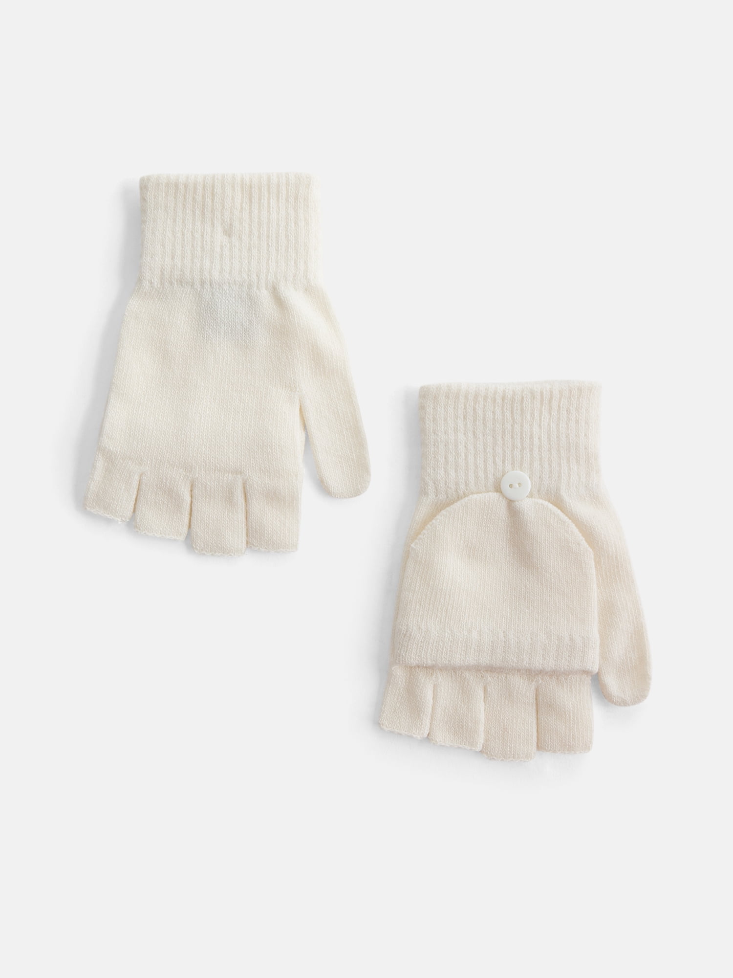 No Boundaries Women's Ribbed Knit Pop Top Mittens