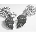 thumbnail image 1 of SOLID STAINLESS STEEL HEARTS SPLIT HEART NECKLACES LOVE FREE ENGRAVING, 1 of 6