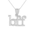 thumbnail image 1 of SOLID WHITE GOLD BFF BEST FRIENDS FOREVER PENDANT NECKLACE :  14K  Pendant with 16" chain, 1 of 1
