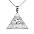 thumbnail image 1 of SOLID WHITE GOLD HORUS PENDANT NECKLACE (13 STEPS) :  14K  Pendant with 20" chain, 1 of 1