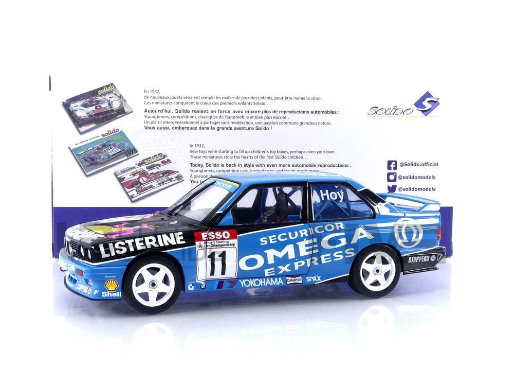 Solido 1:18 BMW M3 (E30) #4 BTCC 1991 Tim Harvey S1801512 modèle