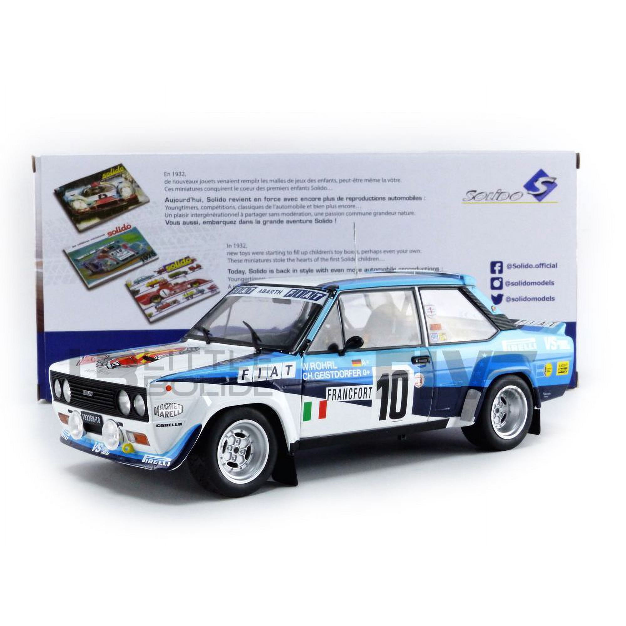 SOLIDO 1/18 - FIAT 131 Abarth - Winner Monte Carlo 1980 - Walmart.com