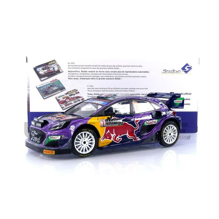 Ford Puma Rally1 Hybrid #19 Champion Rallye Montecarlo (2022)  Competition Series 1/18 Diecast Model Car by Solido