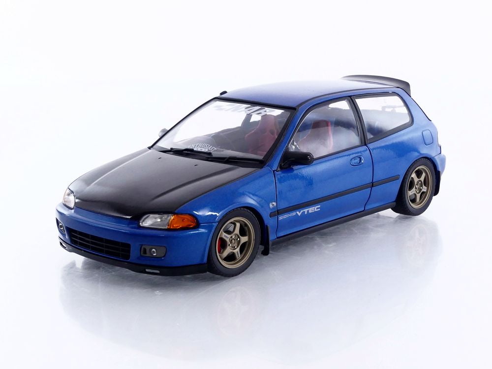Miniature Solido 1/18 - Honda Civic EG6 Solido Works Mugen Racing 1992 - S1810404