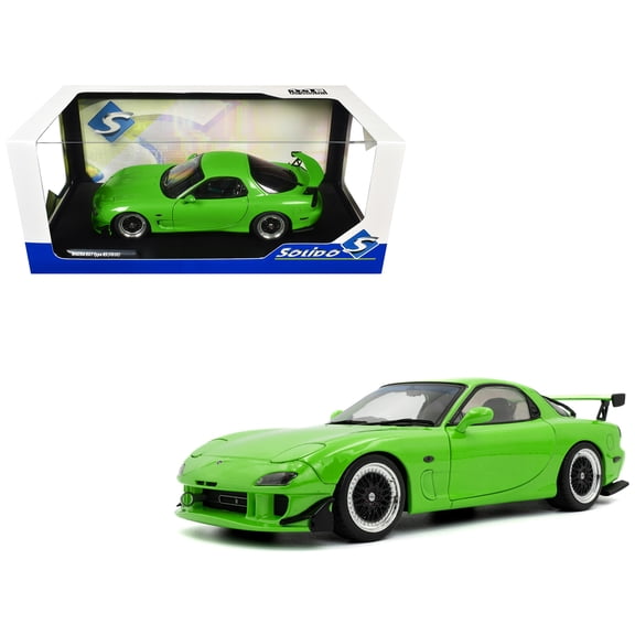 1999 Mazda RX7 Type RS (FD3RS) RHD (Right Hand Drive) Neon Green 1/18 Diecast Model Car by Solido