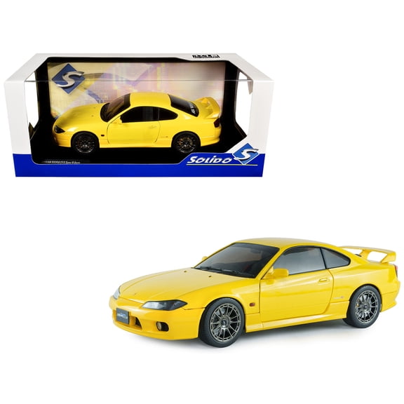 1999 Nissan Silvia (S15) Spec-R Aero RHD (Right Hand Drive) Lightning Yellow 1/18 Diecast Model Car by Solido
