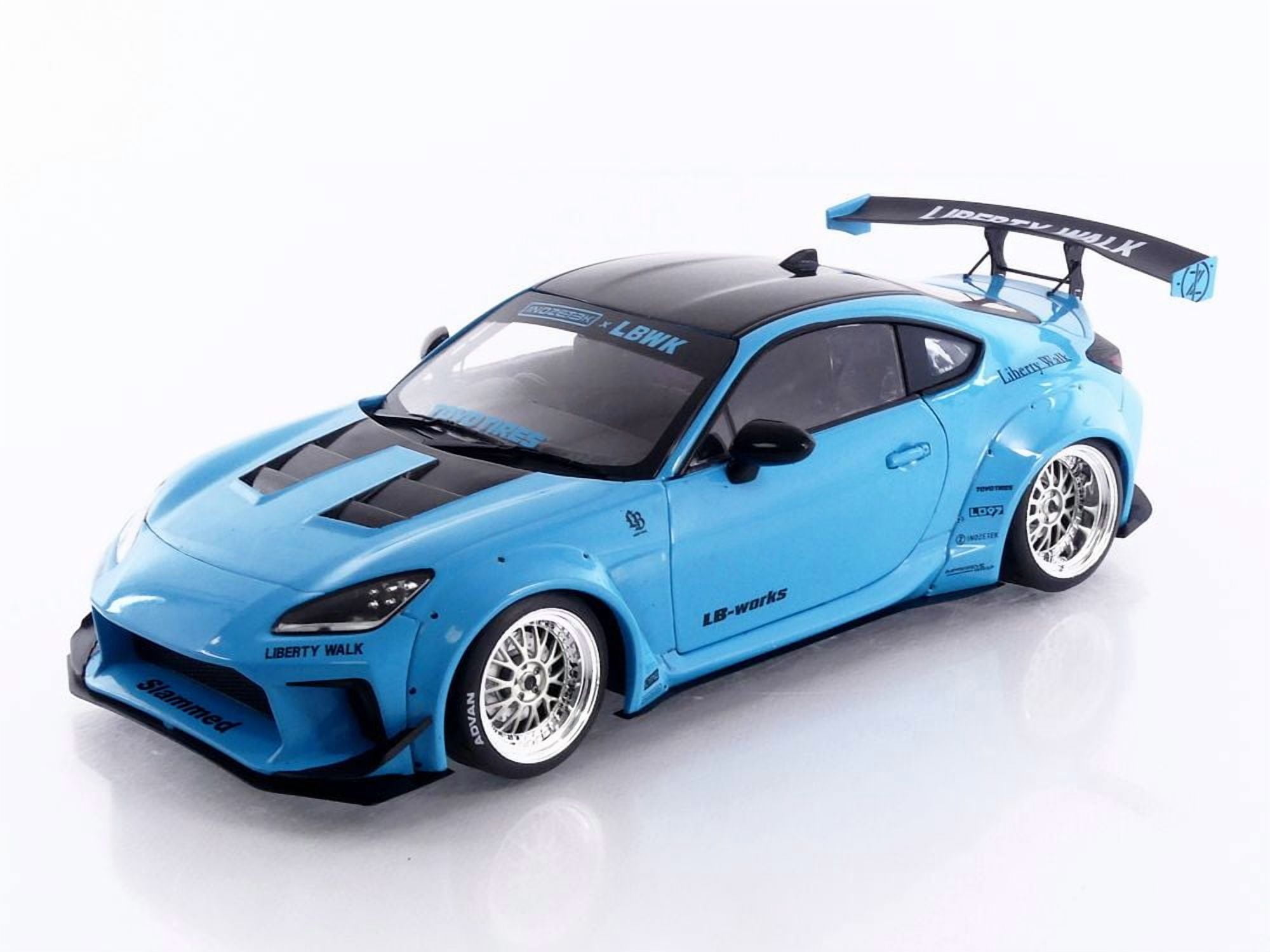 2024 Toyota GR86 w/Liberty Walk Body Kit, Baby Blue - Solido S1813601 - 1/18 Scale Diecast Model Car