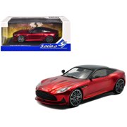 2023 Aston Martin DB12 Coupe Hyper Red Metallic with Black Top 1/43 Diecast Model Car by Solido