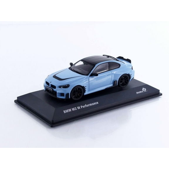 2023 BMW M2 M Performance Zandvoort Blue with Black Top 1/43 Diecast Model Car by Solido